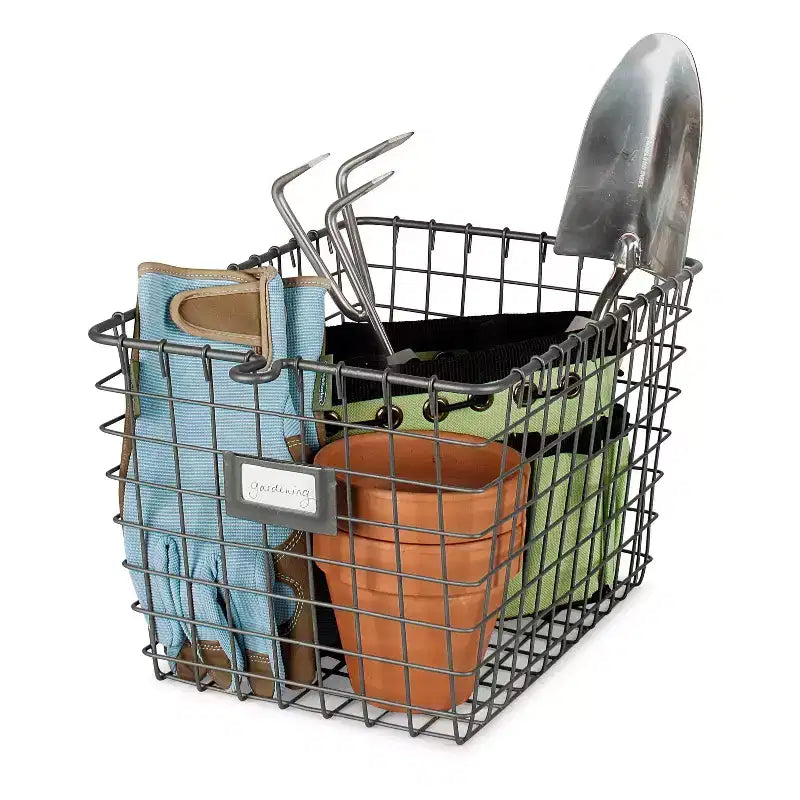 Petit panier de rangement marron