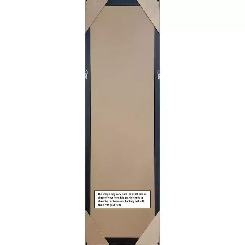 Miroir de porte sur toute la longueur, sans biseau, 18"x52", cadre en bois gris-bleu sarcelle recyclé