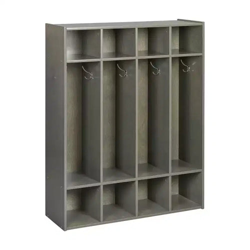 ECR4Kids Streamline 4-Section Coat Locker with Cubby Storage, Classroom Furniture