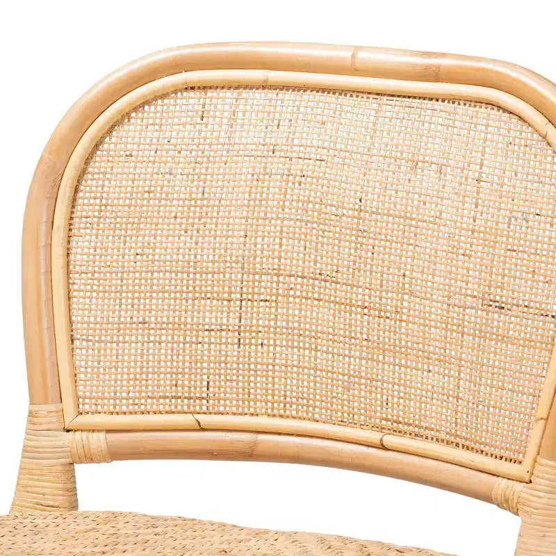 Tabouret de bar en rotin hauteur comptoir, Marron naturel, Hauteur fixe, Aucun assemblage requis, Nettoyage des taches
