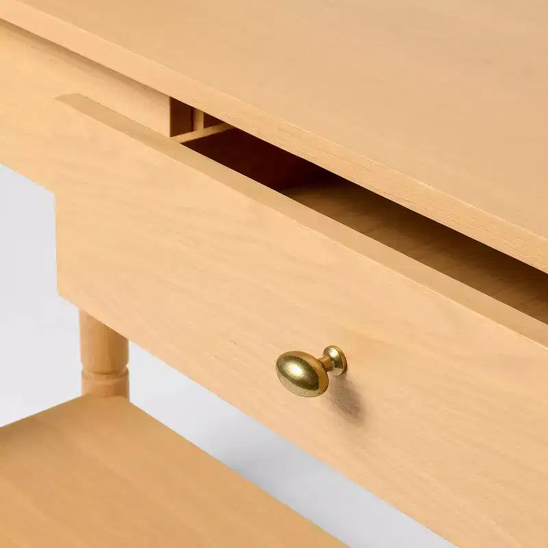 Console moderne en bois de 152,4 cm avec tiroir, marron