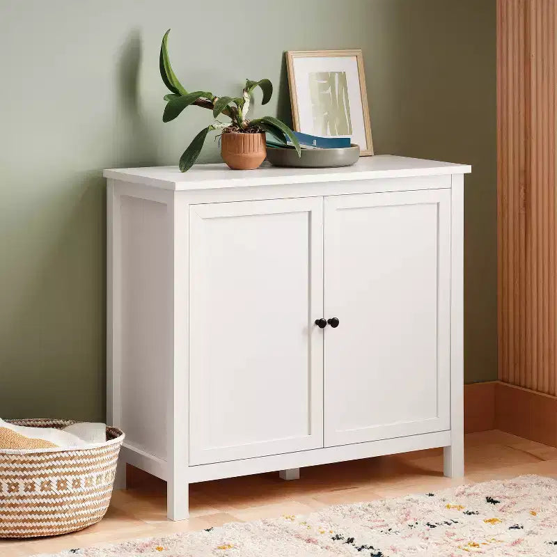 Meuble de rangement polyvalent traditionnel, blanc classique, 81 cm (L) x 76 cm (H) x 38 cm (P)
