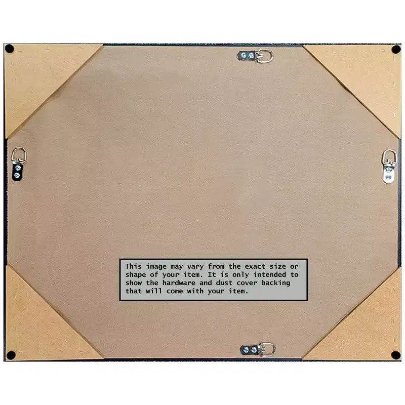 Miroir mural de salle de bain sans biseau, cadre aspect bois brun moyen, 22,5" x 28,5"