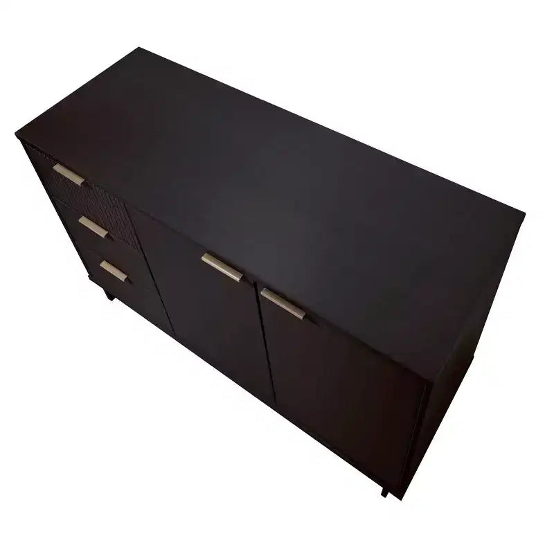 Meuble de rangement moderne de 140 cm avec 3 tiroirs