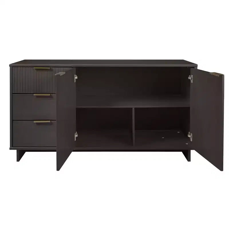 Meuble de rangement moderne de 140 cm avec 3 tiroirs