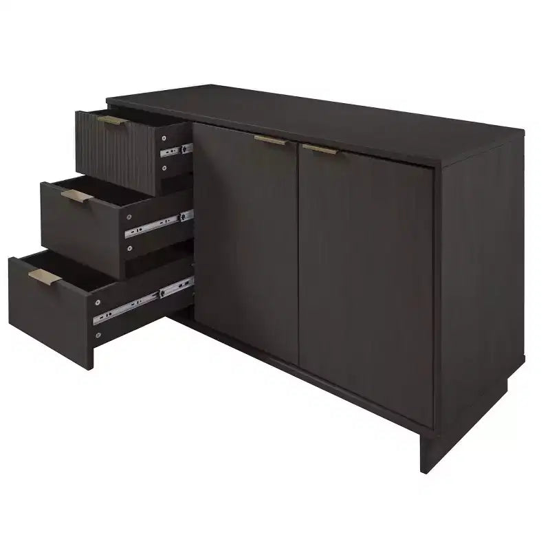 Meuble de rangement moderne de 140 cm avec 3 tiroirs