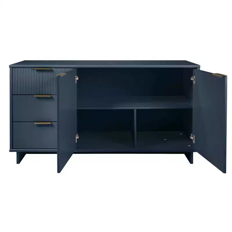 Meuble de rangement moderne de 140 cm avec 3 tiroirs