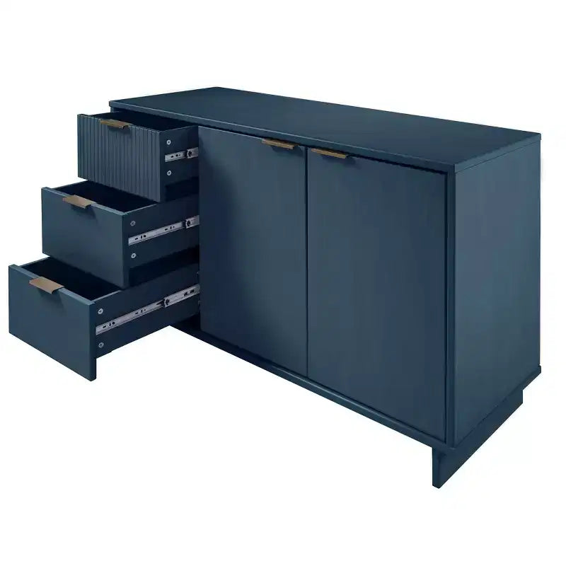 Meuble de rangement moderne de 140 cm avec 3 tiroirs