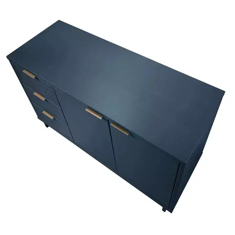 Meuble de rangement moderne de 140 cm avec 3 tiroirs