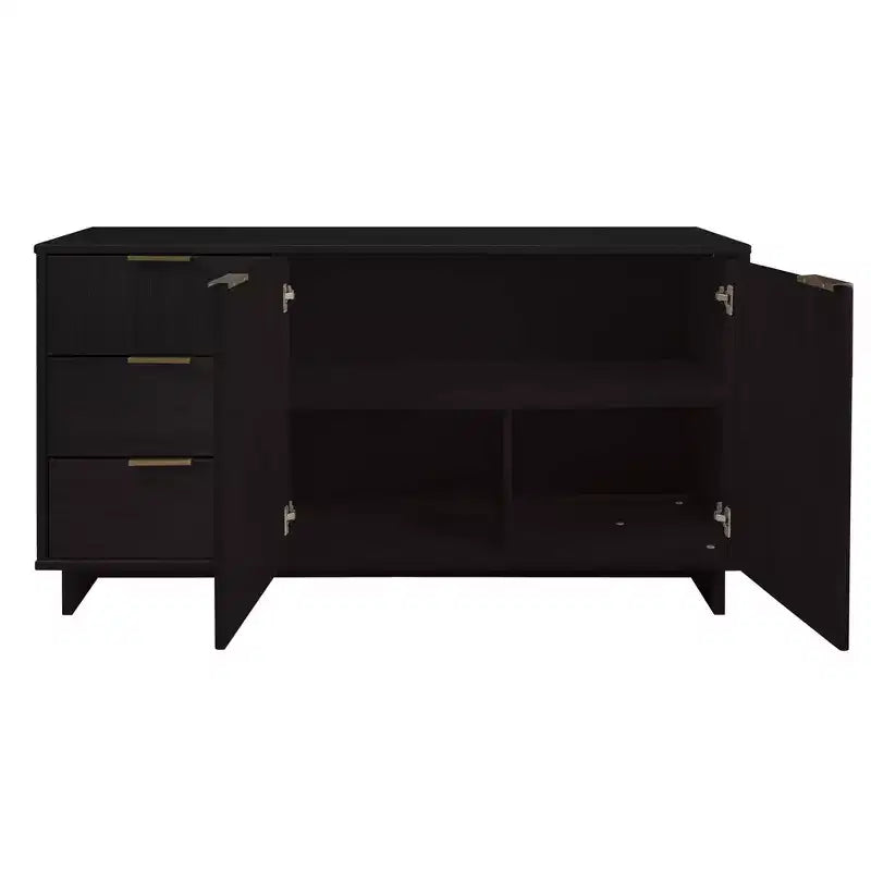 Meuble de rangement moderne de 140 cm avec 3 tiroirs