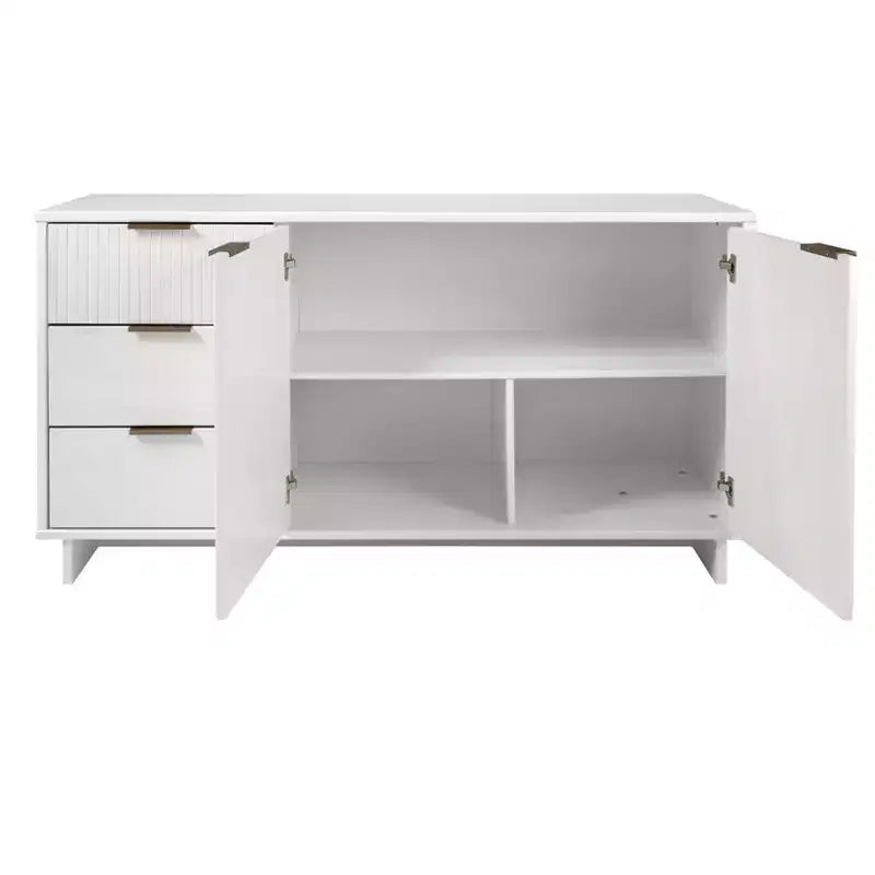 Meuble de rangement moderne de 140 cm avec 3 tiroirs