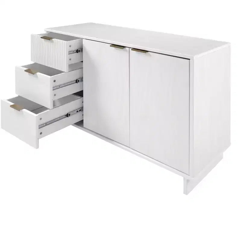 Meuble de rangement moderne de 140 cm avec 3 tiroirs