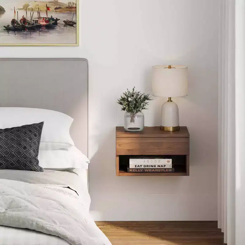 Étagère murale d'appoint, bois composite marron