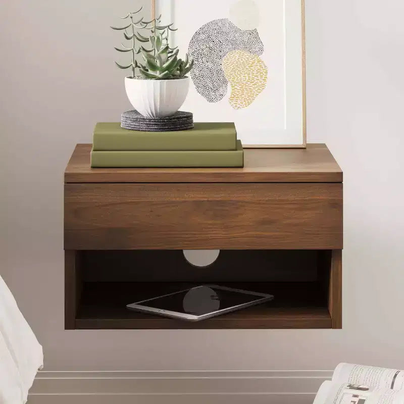 Étagère murale d'appoint, bois composite marron