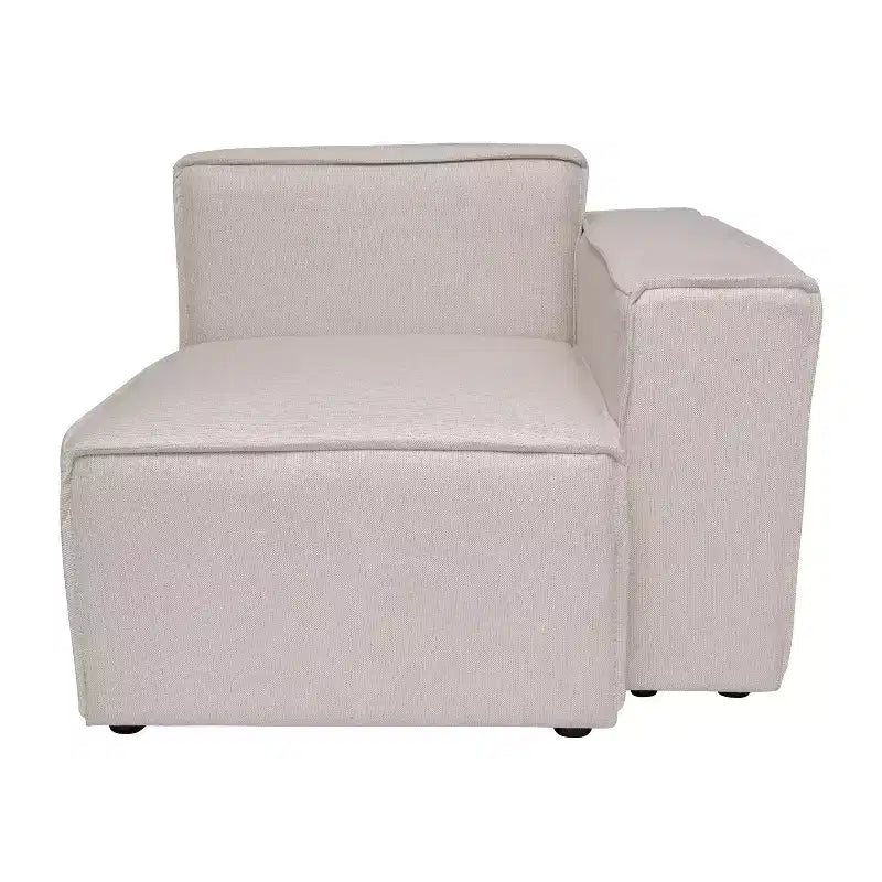 Fauteuil d'angle modulaire avec accoudoir, sectionnel contemporain