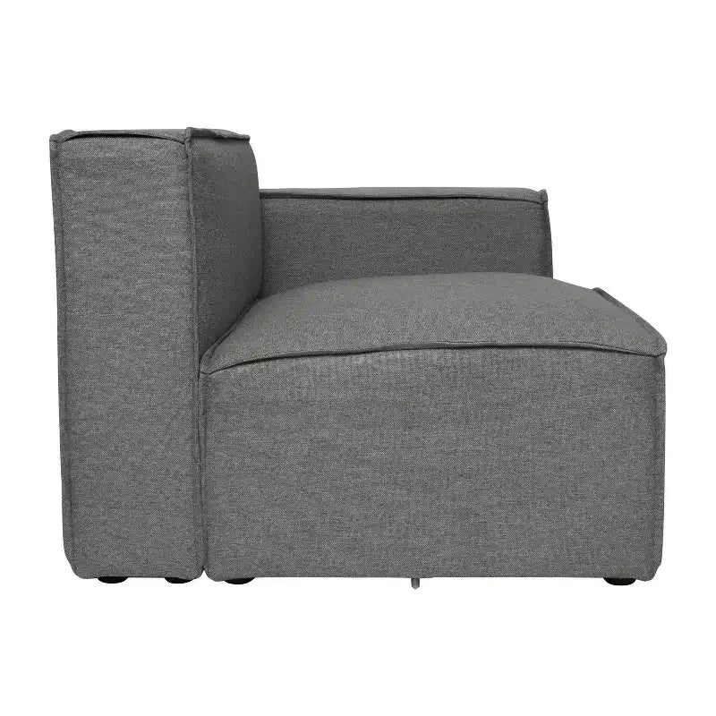 Fauteuil d'angle modulaire avec accoudoir, sectionnel contemporain