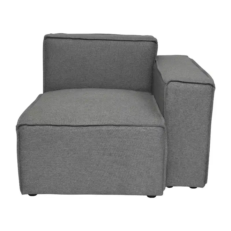 Fauteuil d'angle modulaire avec accoudoir, sectionnel contemporain