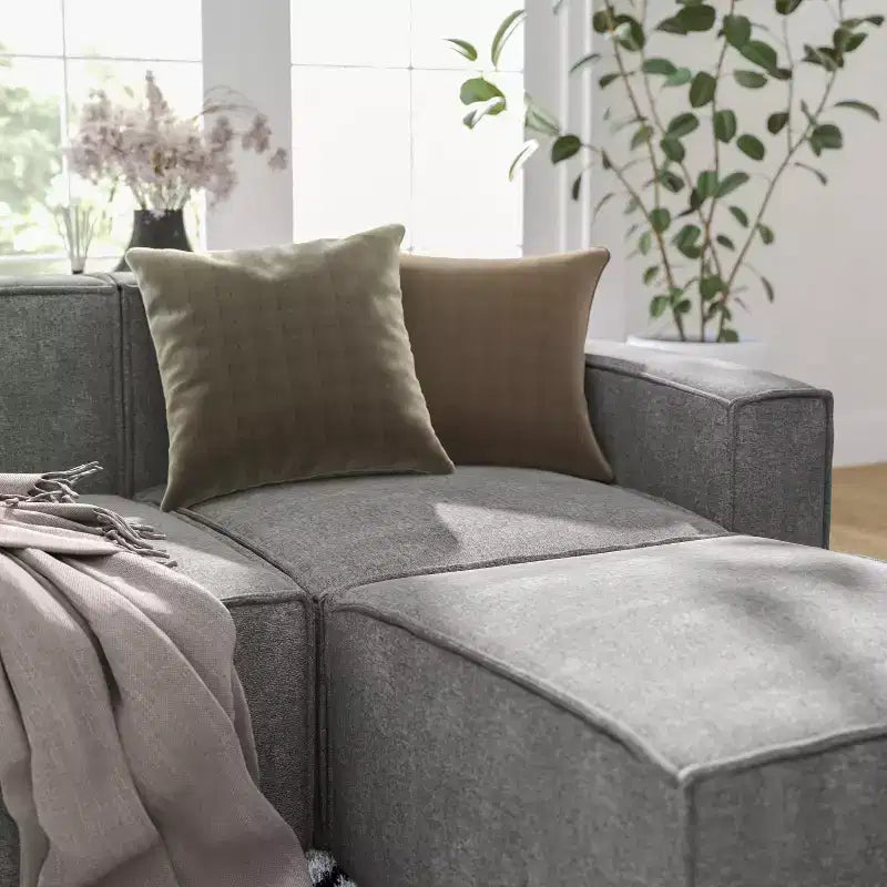 Fauteuil d'angle modulaire avec accoudoir, sectionnel contemporain
