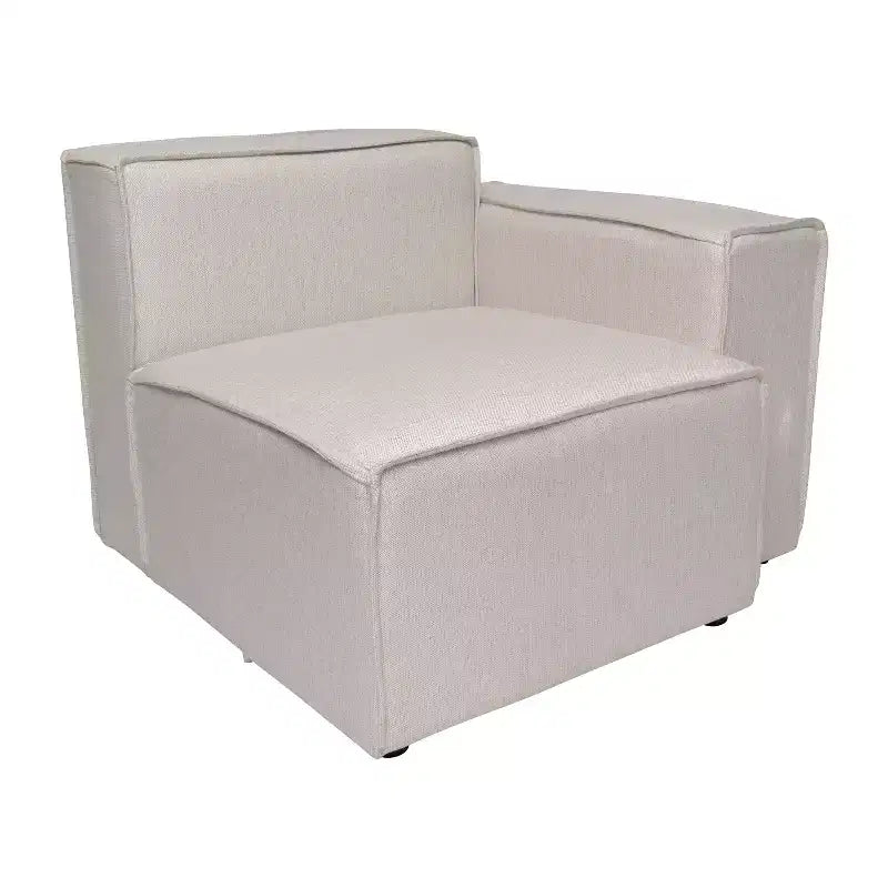 Fauteuil d'angle modulaire avec accoudoir, sectionnel contemporain