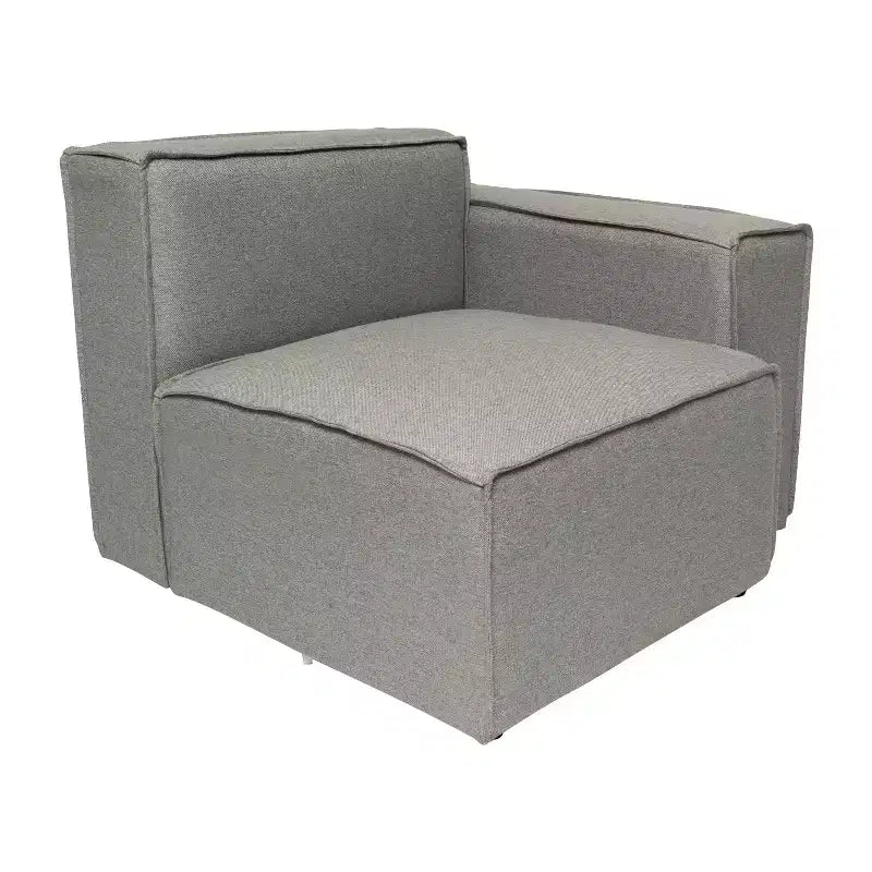 Fauteuil d'angle modulaire avec accoudoir, sectionnel contemporain