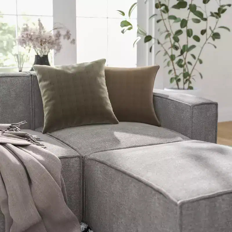Fauteuil d'angle modulaire avec accoudoir, sectionnel contemporain