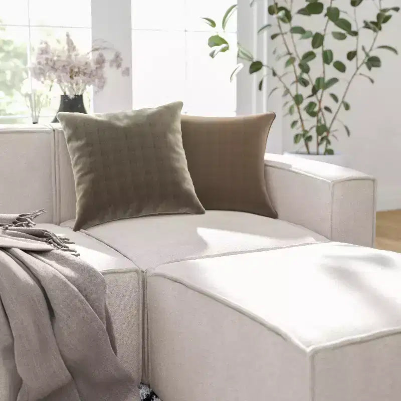 Fauteuil d'angle modulaire avec accoudoir, sectionnel contemporain