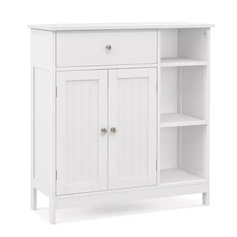 Meuble bas de salle de bain autoportant, placard de cuisine de rangement avec tiroir