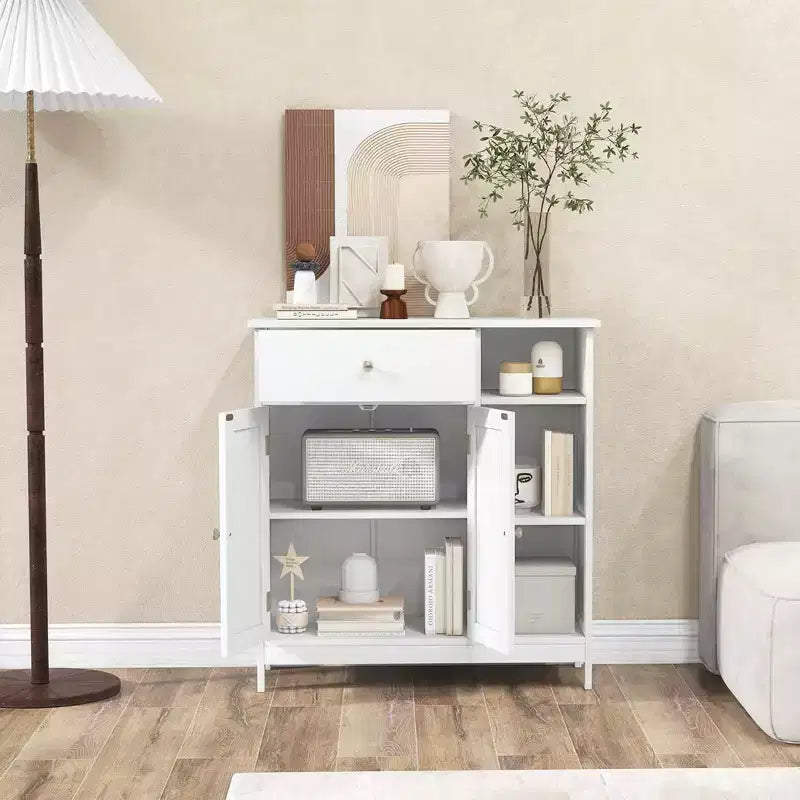 Meuble bas de salle de bain autoportant, placard de cuisine de rangement avec tiroir