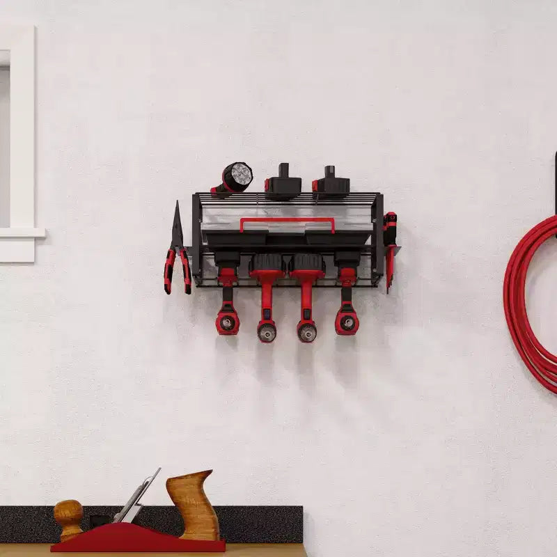 Étagère murale de rangement 3 niveaux pour outils électriques, acier