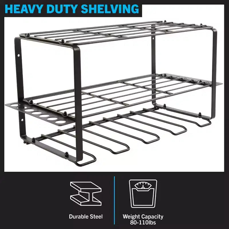 Étagère murale de rangement 3 niveaux pour outils électriques, acier