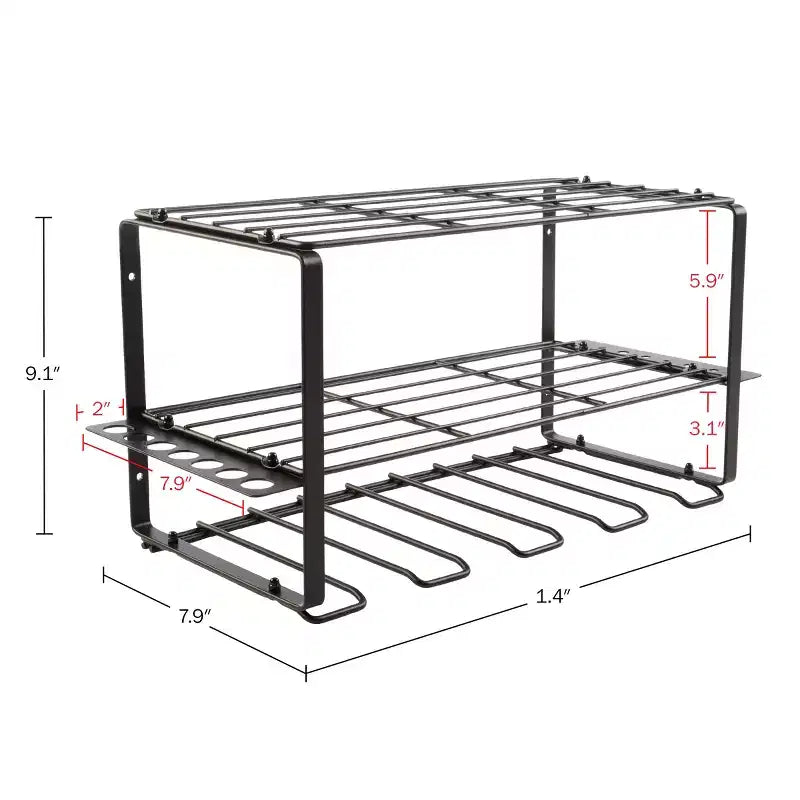 Étagère murale de rangement 3 niveaux pour outils électriques, acier