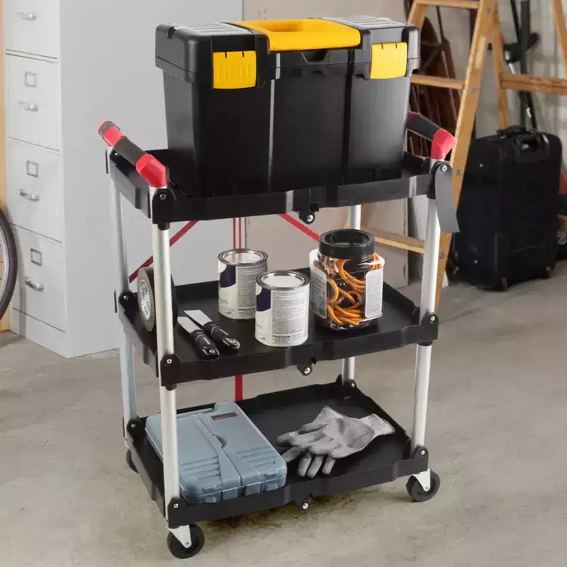 Chariot pliant avec une capacité de 22,7 kg par étagère