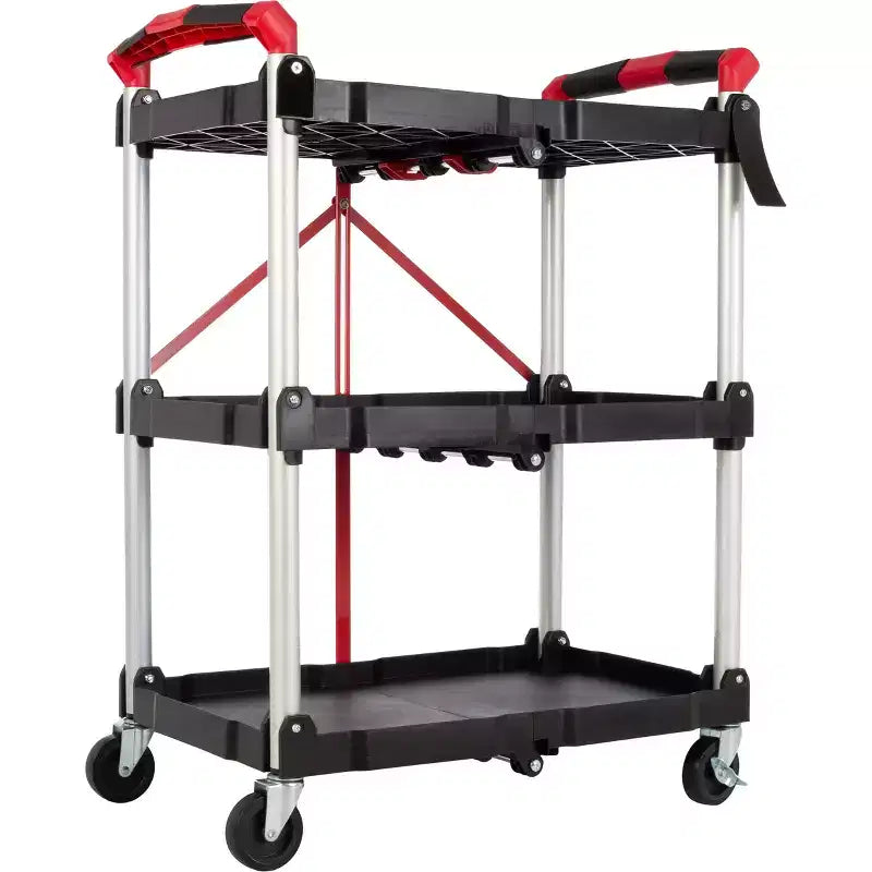Chariot pliant avec une capacité de 22,7 kg par étagère