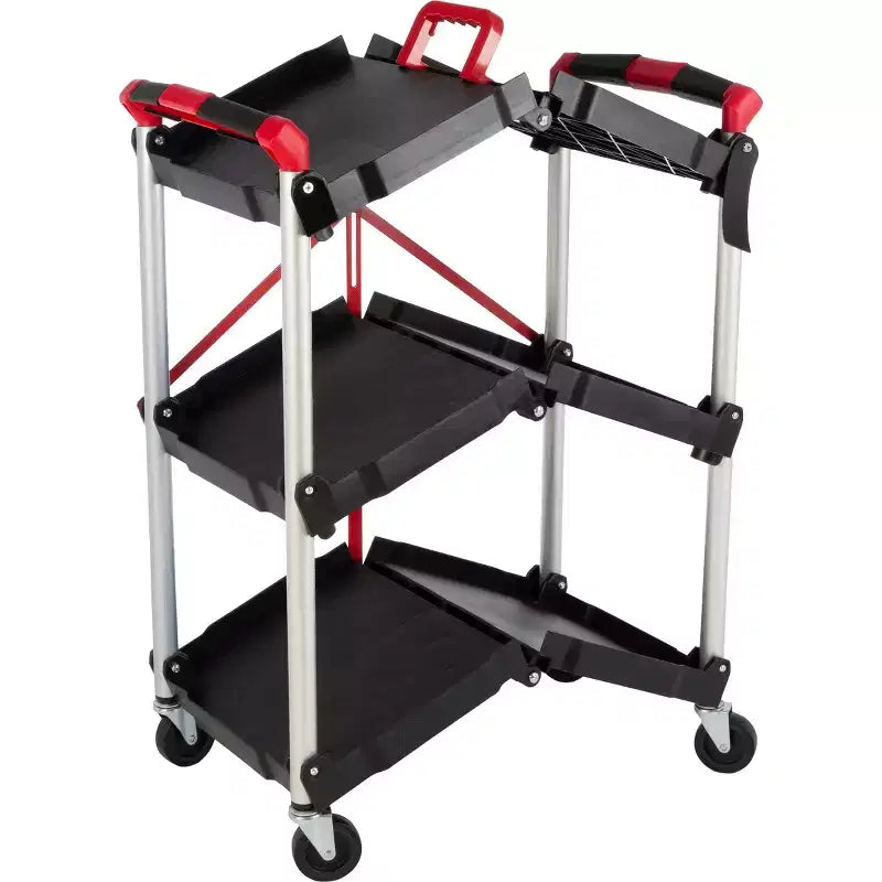 Chariot pliant avec une capacité de 22,7 kg par étagère