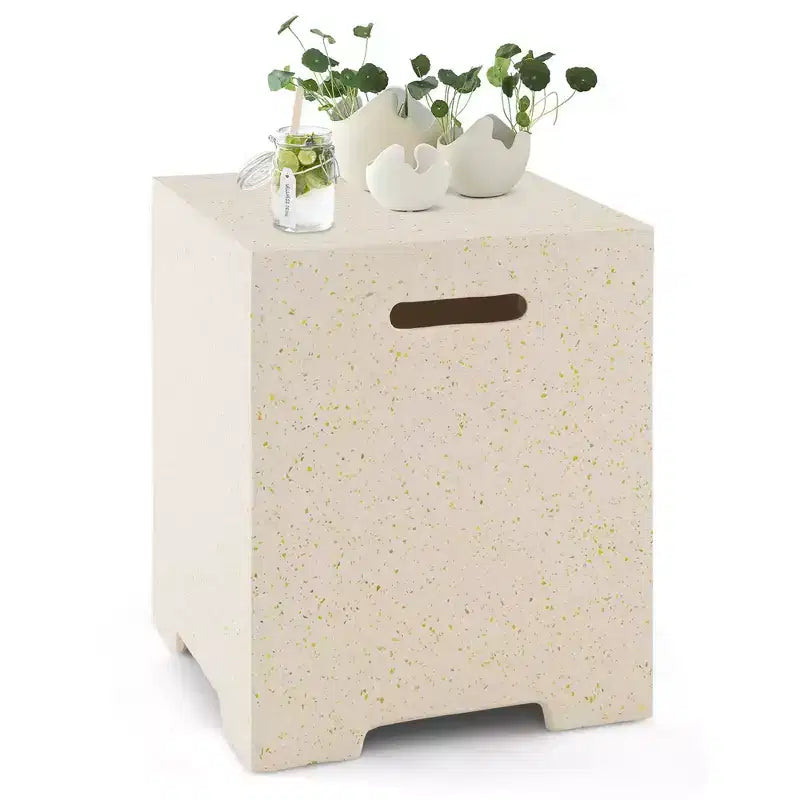 Table cache-bouteille de propane Terrazzo 16" avec housse de protection, capacité 220 lb