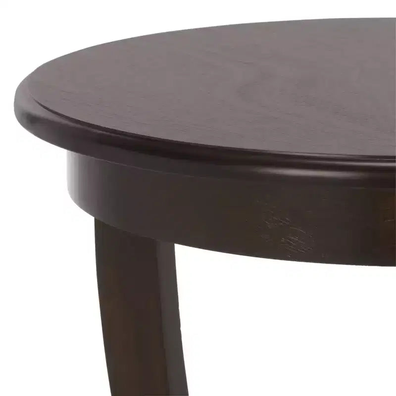 Table d'appoint ronde sur pied avec étagère inférieure, pin gris vintage, style traditionnel