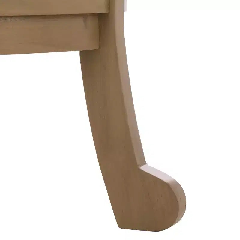 Table d'appoint ronde sur pied avec étagère inférieure, pin gris vintage, style traditionnel
