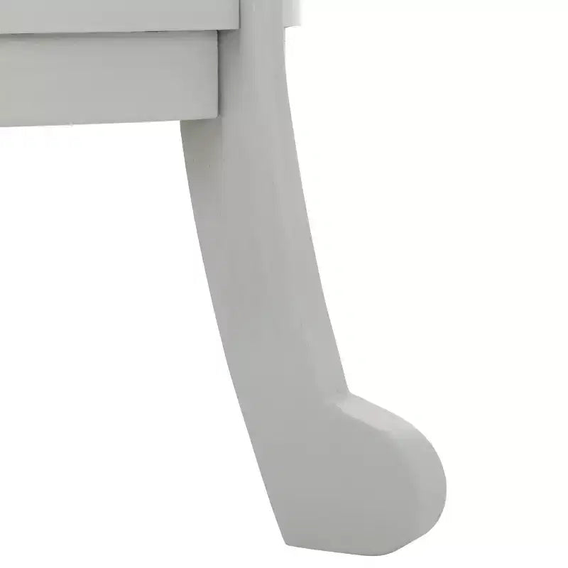 Table d'appoint ronde sur pied avec étagère inférieure, pin gris vintage, style traditionnel