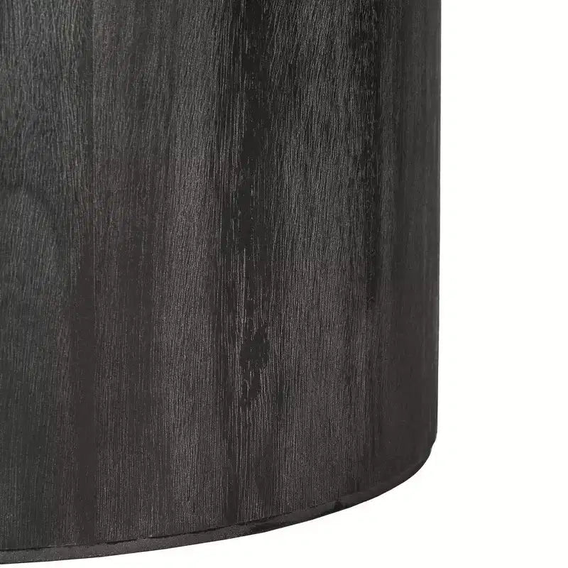 Table basse ronde, style rustique ferme, finition placage bois