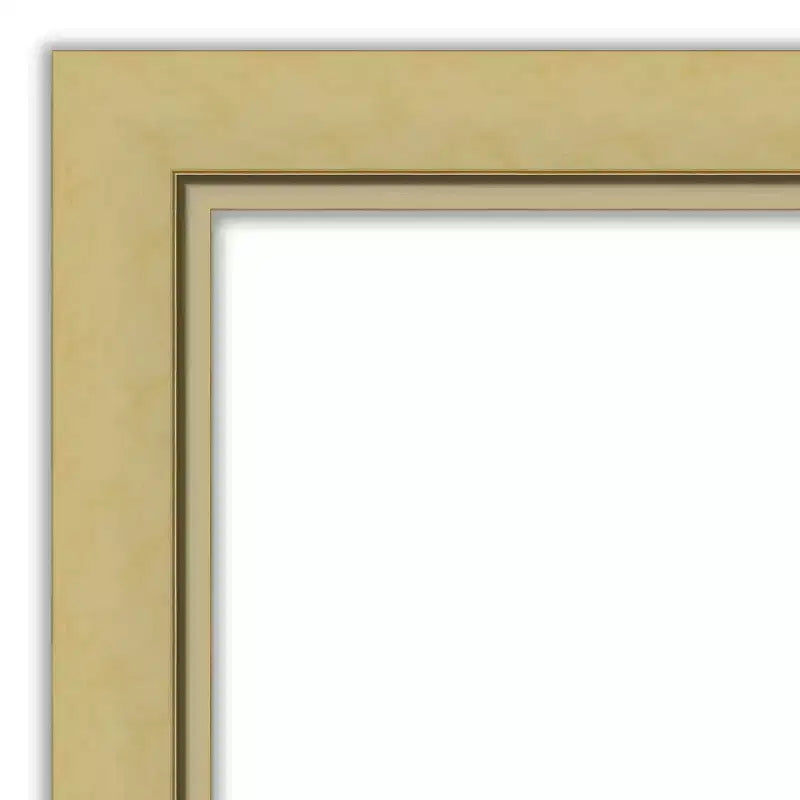 Miroir Mural Pleine Longueur, Cadre Doré Fin, 17,5" x 51,5", Fixation Porte ou Murale
