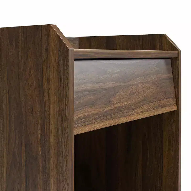 Table de chevet moderne du milieu du siècle pour enfants avec tiroir, noyer