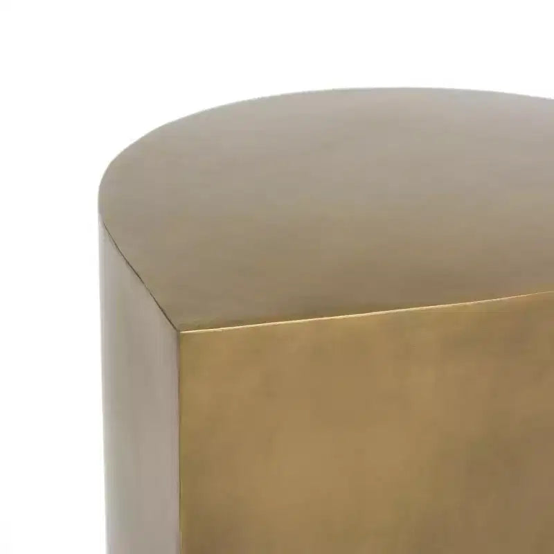 Table Basse Contemporaine en Laiton Antique et Fer, Design Sculpté