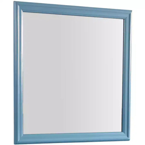 Miroir de commode carré classique encadré 38 po x 38 po, verre à faible distorsion