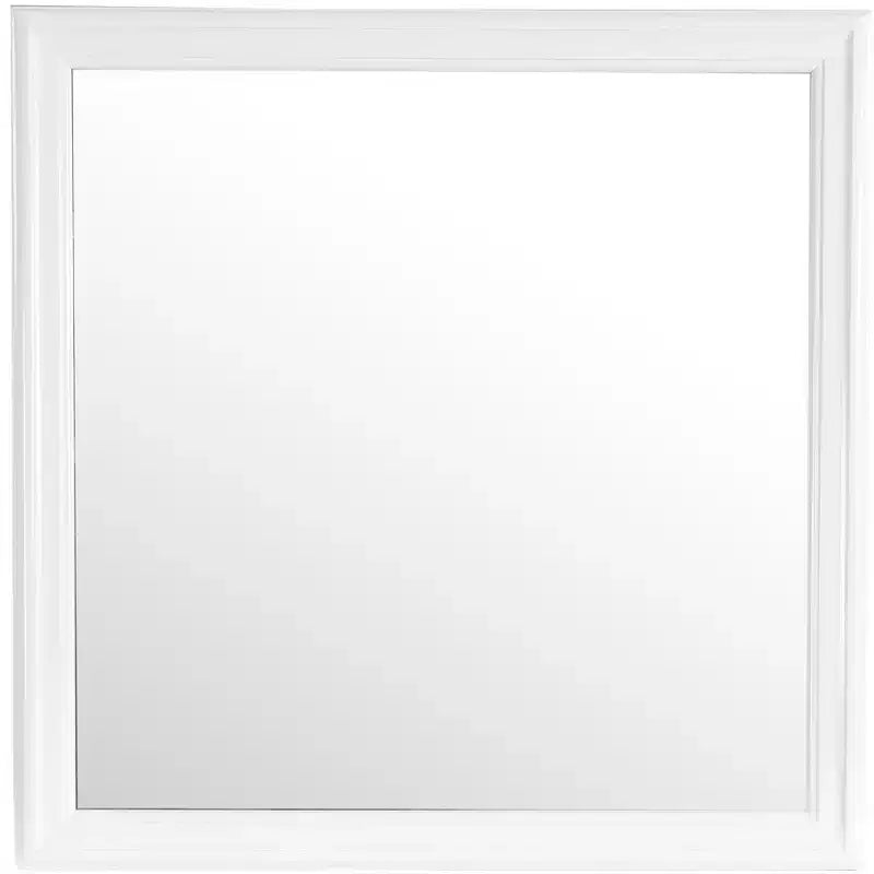 Miroir de commode carré classique encadré 38 po x 38 po, verre à faible distorsion