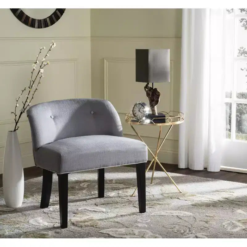 Chaise de coiffeuse Glam, revêtement gris arctique et taupe
