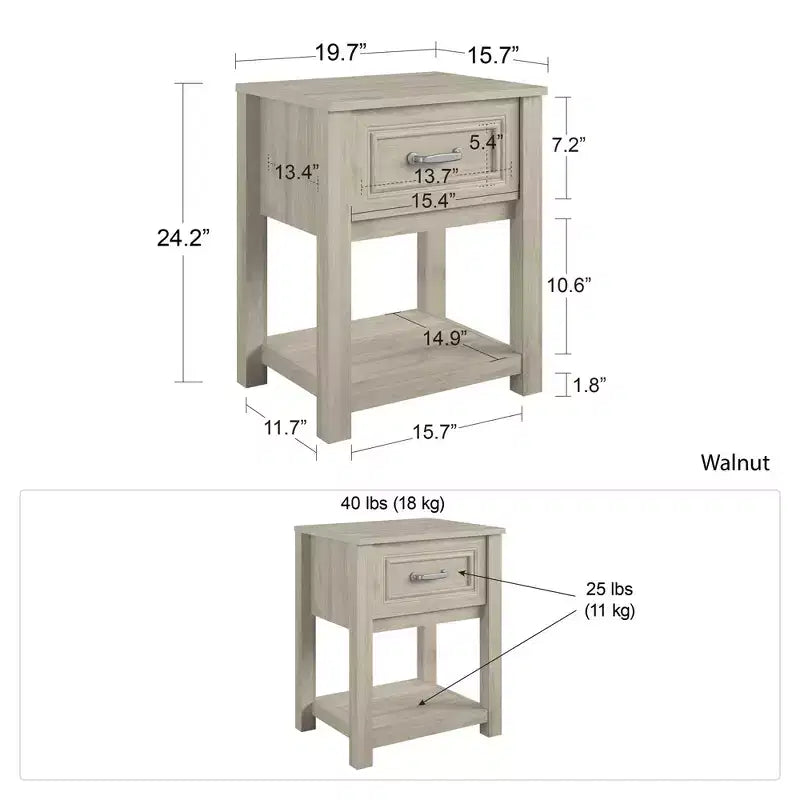 Table de chevet pour enfant, Table de nuit pour chambre d'enfant