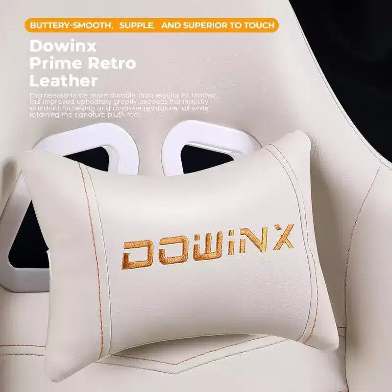 Chaise de jeu avec support lombaire massant et repose-pieds rétractable, en cuir, capacité de 136 kg