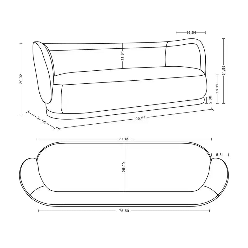 Canapé contemporain en lin avec coussins, 3 places, capacité de 400 kg