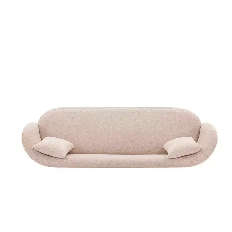 Canapé contemporain en lin avec coussins, 3 places, capacité de 400 kg