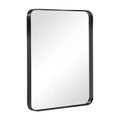 Miroir de salle de bain mural rectangulaire avec cadre métallique